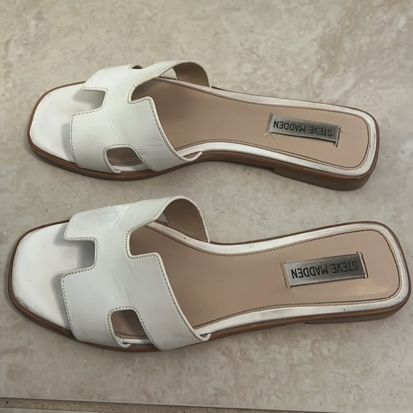 [Steve Madden] Haydn Sandal in White Leather 8.5 - Picture 3 of 5